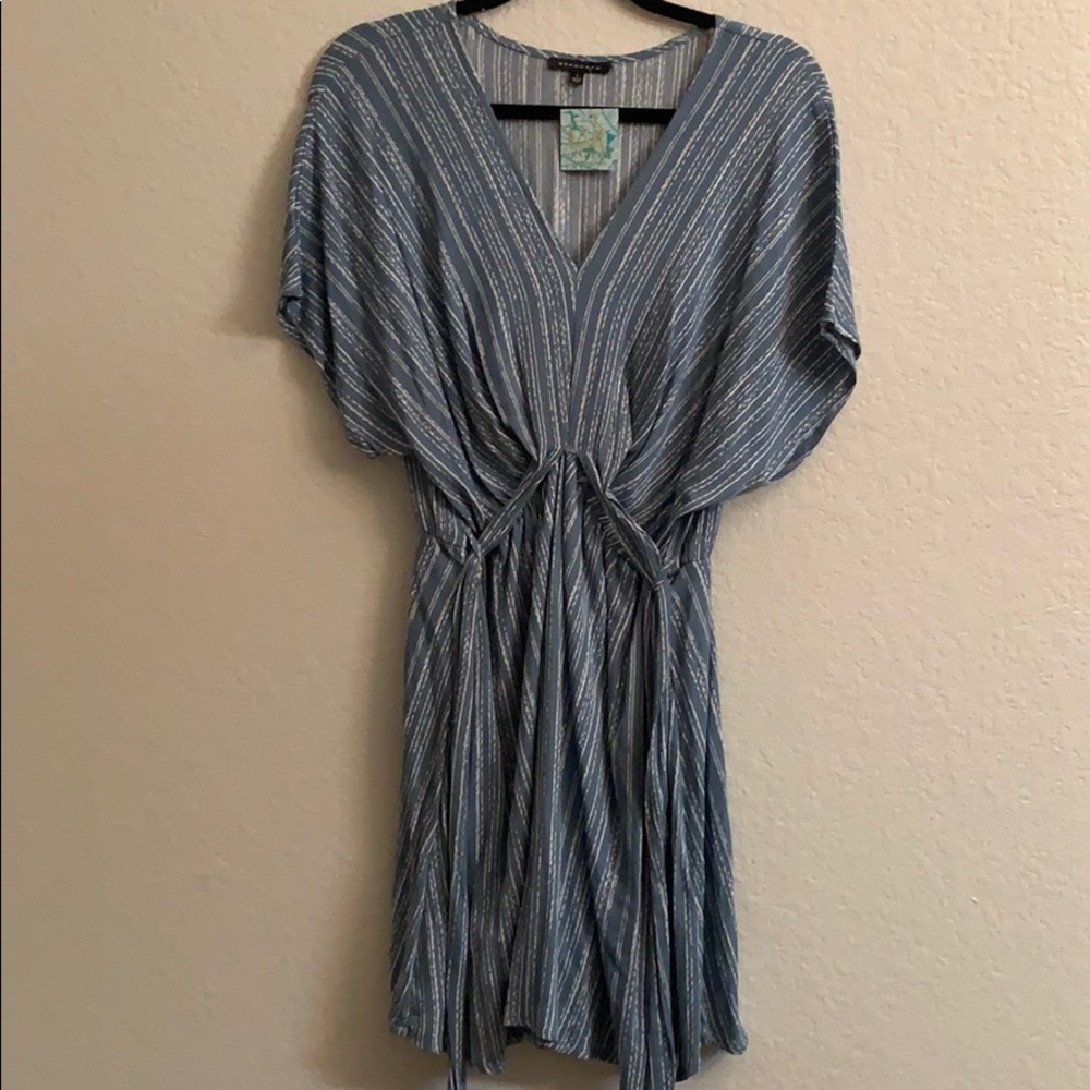 V neck stripped dress